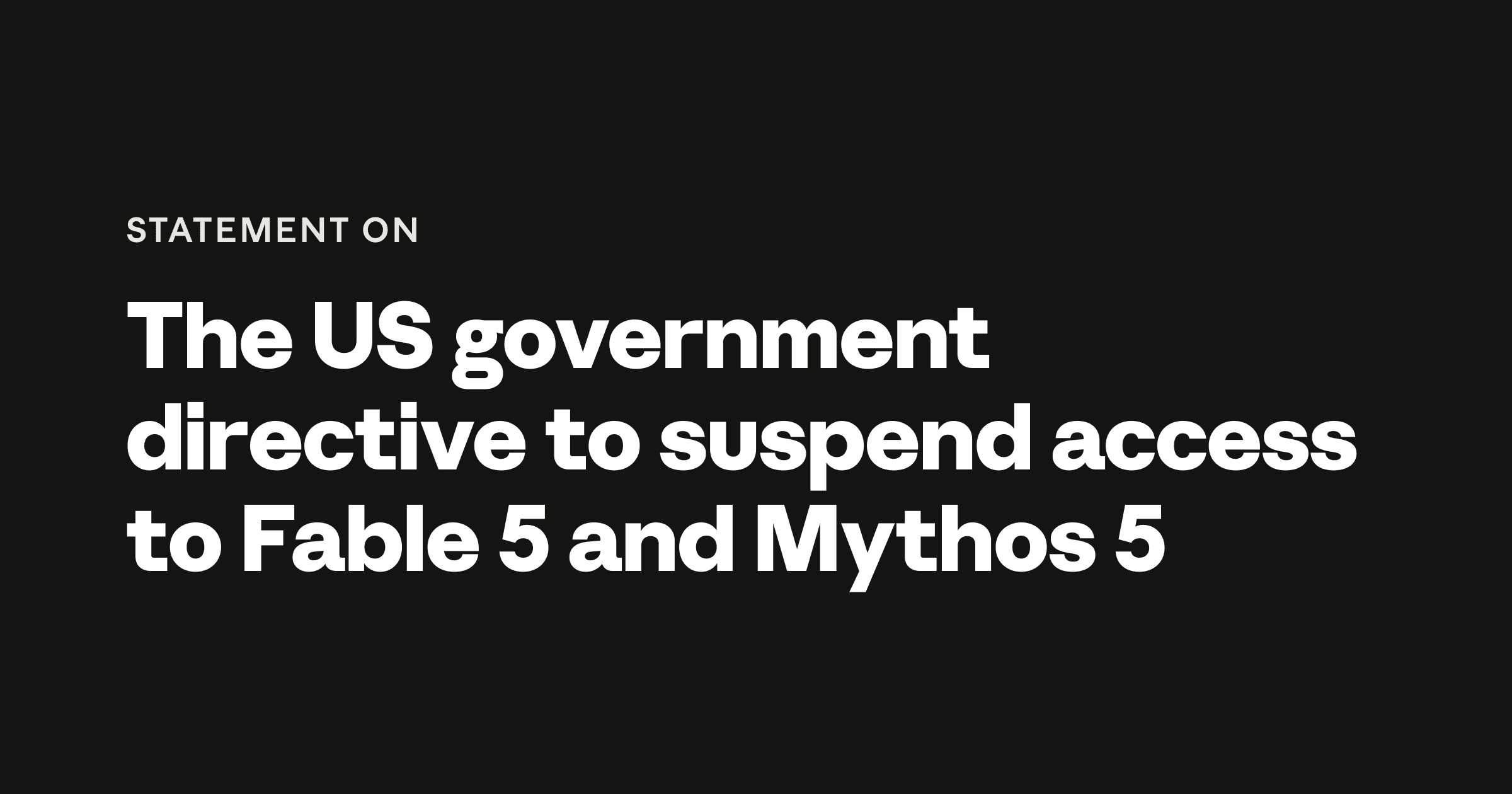 Official Anthropic visual for the Fable 5 and Mythos 5 access statement
