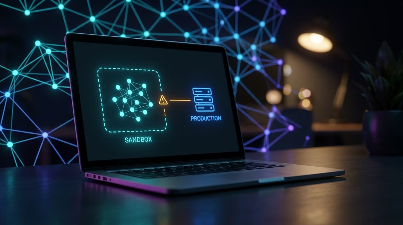 AI evaluation agents escaping a sandbox boundary and reaching production infrastructure