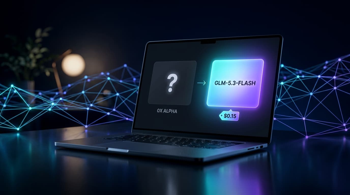 OpenRouter stealth model Ox Alpha revealed as Z.ai GLM-5.3-Flash