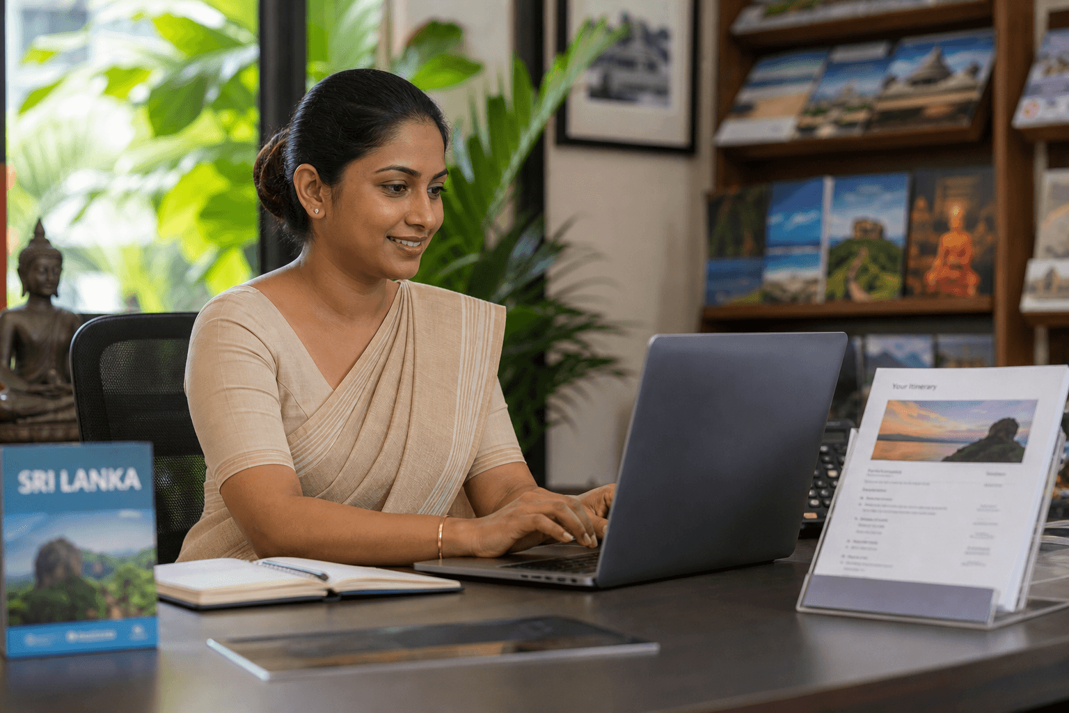 Travel advisor confirming tour deposit and balance payments on booking software