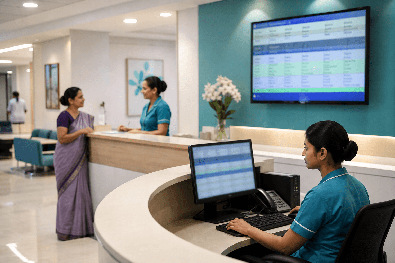 Hospital reception and clinical operations