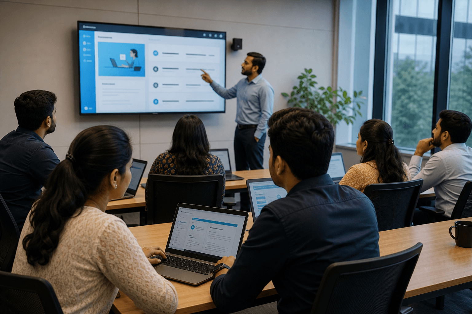 Corporate LMS training session