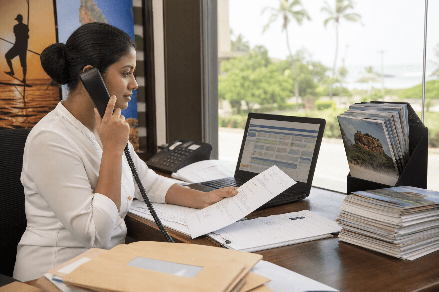 DMC ops desk confirming hotel and transport supplier bookings