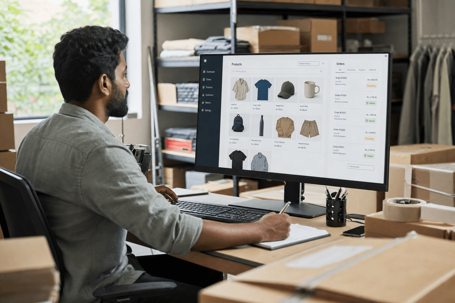 E-commerce and CMS platform for product catalog and orders