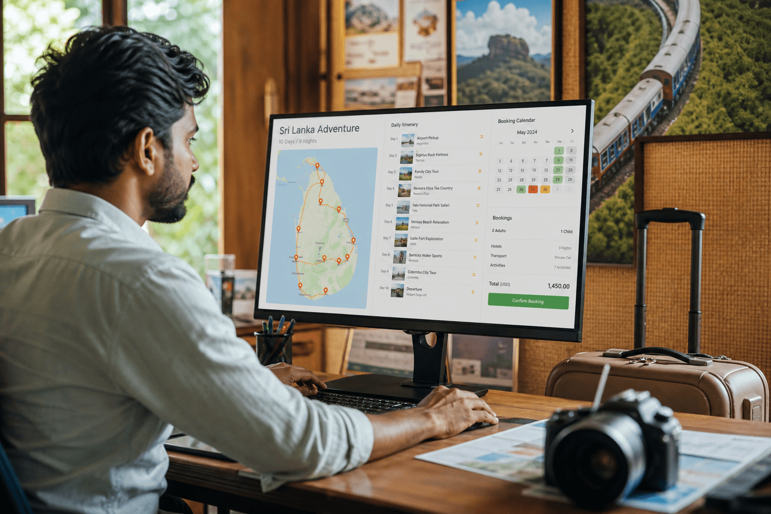 Tour operator software for itineraries and bookings